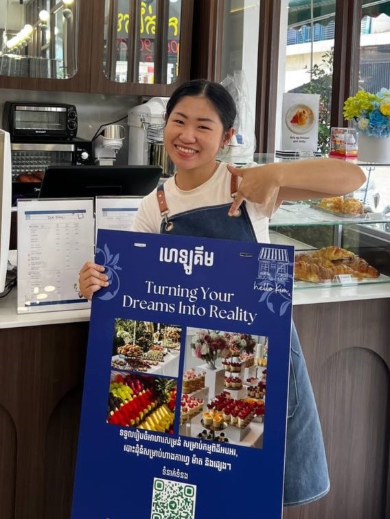 Kimheak Owner of Hello Kim Bakery Shop I Cambodia